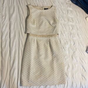 Tahari White Eyelet Dress